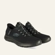 Homme Pataugas Baskets Noir Skechers Summits Hands Free Slip Ins (3)