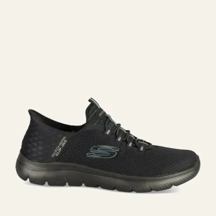 Homme Pataugas Baskets Noir Skechers Summits Hands Free Slip Ins (4)