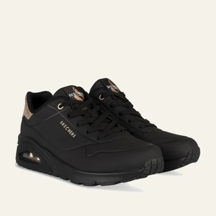 Pataugas Baskets Noir Skechers Uno Femme (3)