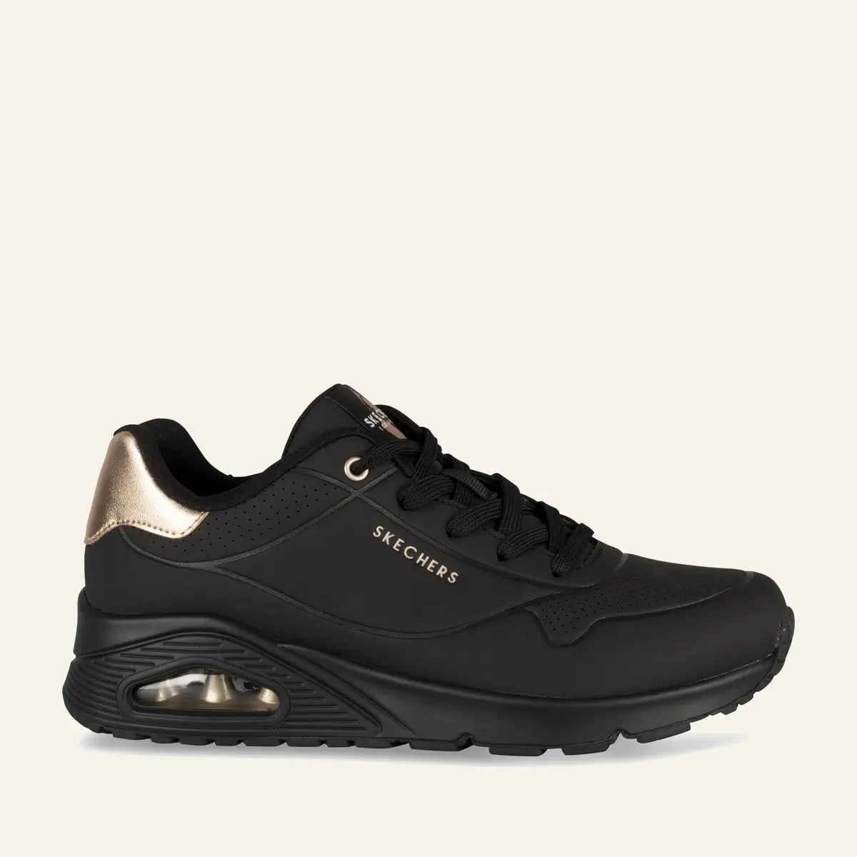 Pataugas Baskets Noir Skechers Uno Femme (4)